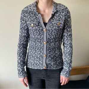 Blue and White Work Blazer